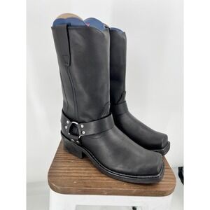 Durango Mens 11 Inch Harness Boot Black Leather Square Toe Biker DB510 9EE